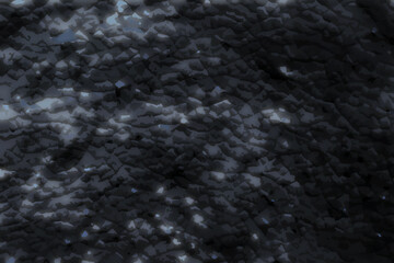 部分的に白い霞のかかった漆黒の夜に象皮風岩盤テクスチャー
