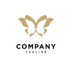 Face Butterfly logo icon vector