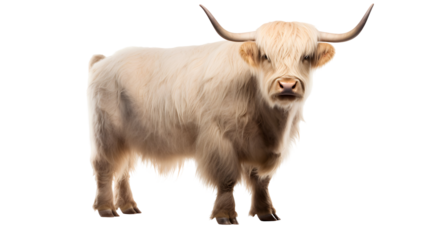 scottish highland cow isolated