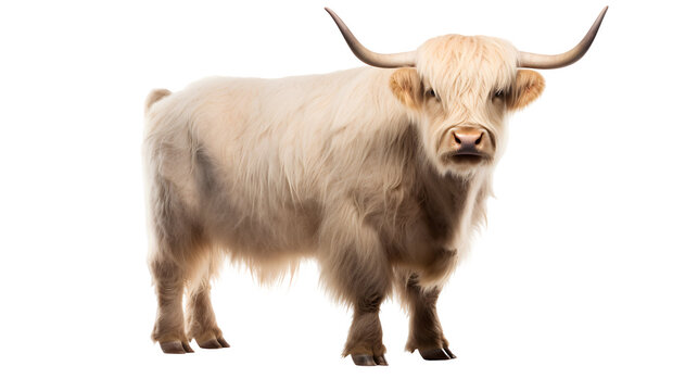 scottish highland cow isolated