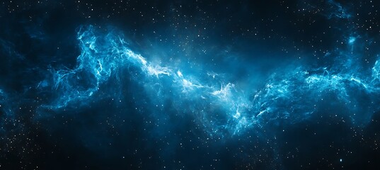 Naklejka premium A dark, cosmic void background with distant stars and a large text space