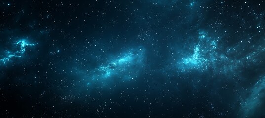 Fototapeta premium A dark, cosmic void background with distant stars and a large text space