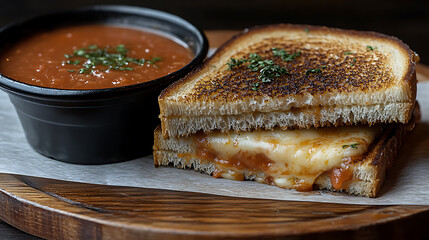 Grilled cheese sandwiches with crispy edges