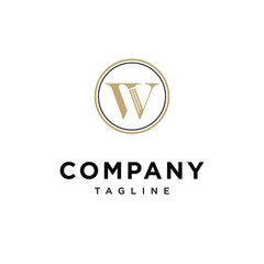 Letter W Law logo icon vector template