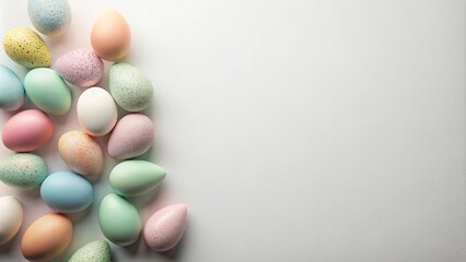 Colorful Easter Eggs on White Background