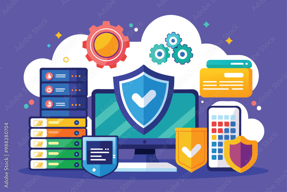 Aufkleber exploring effective data security measures for web hosting storage systems, emphasizing protection a