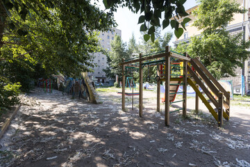 children's playground on the territory of an apartment building