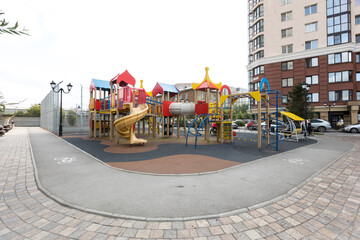 children's playground on the territory of an apartment building