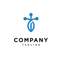 Simple Sword logo icon vector