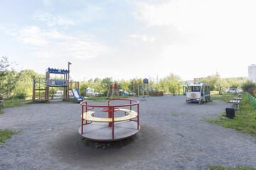 children's playground on the territory of an apartment building