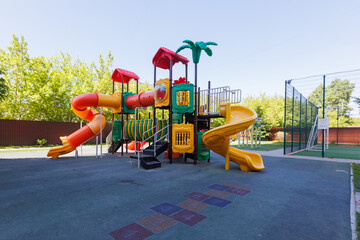 children's playground on the territory of an apartment building