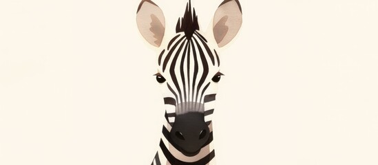 Baby zebra on a white background
