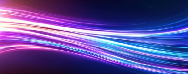 Abstract Glowing Purple and Blue Light Trails   Motion Blur Background