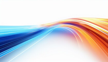 抽象 波 カラフル グラデーション 青 オレンジ ダイナミック 流動性 動き エネルギッシュ モダン デザイン 鮮やか 流れる線 パターン 光沢 反射 輝き コントラスト ルミノシティ