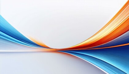 抽象 波 カラフル グラデーション 青 オレンジ ダイナミック 流動性 動き エネルギッシュ モダン デザイン 鮮やか 流れる線 パターン 光沢 反射 輝き コントラスト ルミノシティ