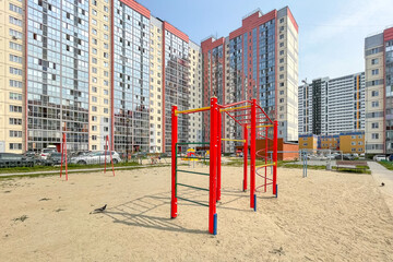 children's playground on the territory of an apartment building