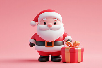 Merry Christmas 3D cartoon Santa wallpaper background