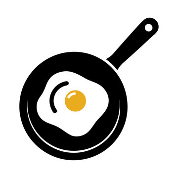 recommend clip art: Fry egg black silhouette icon design