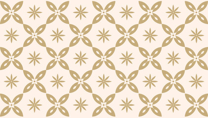 modern batik kawung pattern. Geometrical flowers.