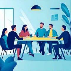 People sitting and talking