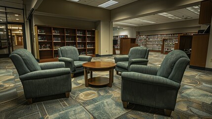 Interview Room: A calm, less intimidating area where officers can converse with victims or witnesses, equipped with comfortable seating for open dialogue.
