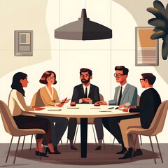 Group of reople in a conference room