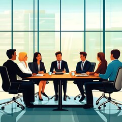 business meeting in office