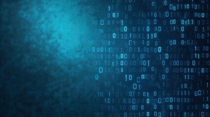 Fototapeta premium Abstract design of flowing binary code interwoven with encrypted symbols, forming a modern digital wallpaper