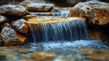 Mini waterfall close up
