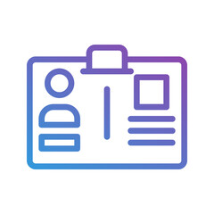 Student id card gradient icons. perfect for back to school, education and university. editable stroke, suitable for websites, UI and interfaces.