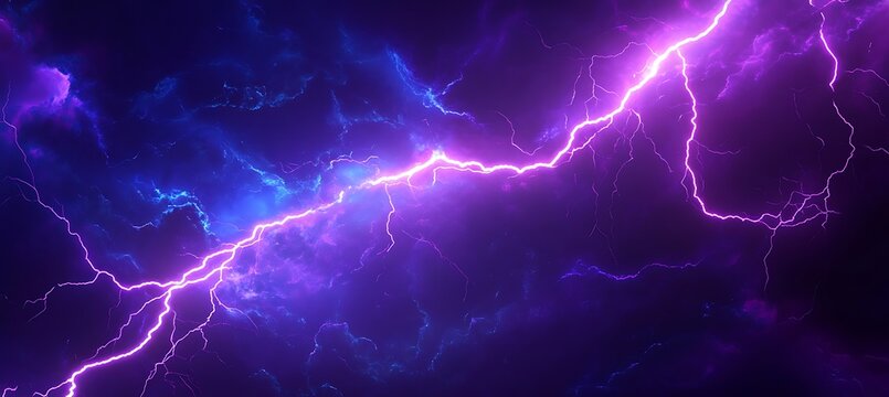 A dynamic, abstract lightning strike pattern with a large area for text