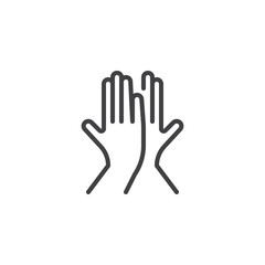 High Five line icon
