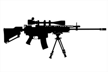 silhouette of a Heavy Machine Gun