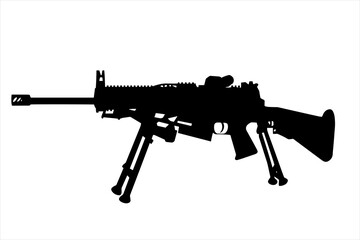 silhouette of a Heavy Machine Gun