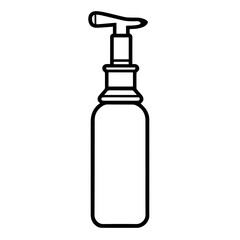 Clean outline icon of bodycare products in vector, perfect for beauty designs.