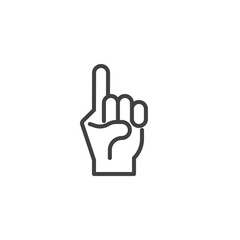 Pointing Up line icon