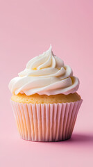 Cupcake with creamy frosting