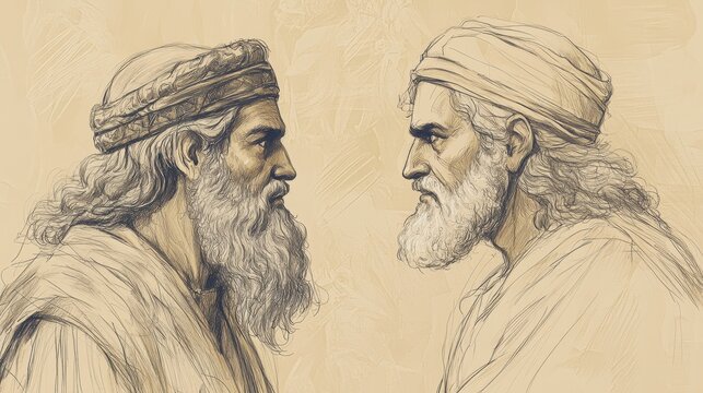 Jeremiah the prophet stands before King Zedekiah in the palace his face earnest and determined