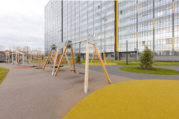 children's playground on the territory of an apartment building