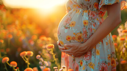 Pregnant mommy close up