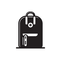 School bag art silhouette