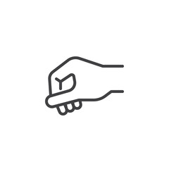Writing Gesture line icon