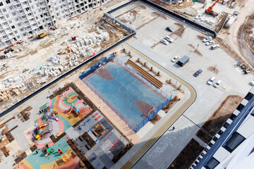 Obraz premium children's playground on the territory of an apartment building
