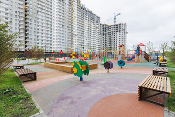 Obraz premium children's playground on the territory of an apartment building