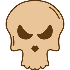 Flat Halloween Skull