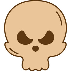 Flat Halloween Skull