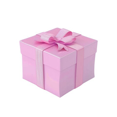 Obraz premium Pink Gift Box with Bow