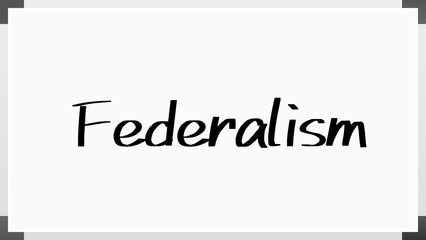 Federalism のホワイトボード風イラスト