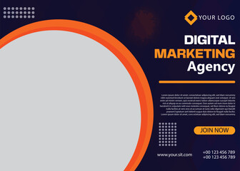 new digital marketing professional design with image and back ground elements 