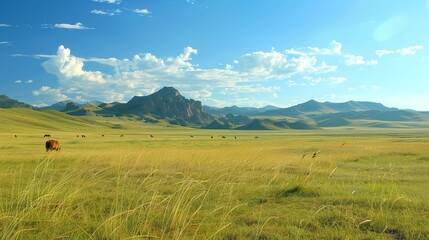 Obraz premium Gorgeous Natural Landscape Scenery Background: A Captivating Visual Feast. Discover the Tranquility and Beauty.